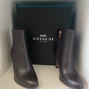 Coach  Dark Brown Ankle Booties